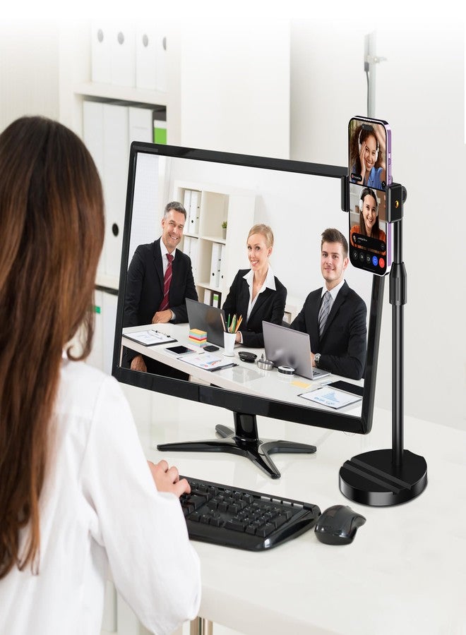 LenTok Telescopic Webcam Tripod Stand for Desk with Phone Holder, Desktop Webcam Mount Compatible with C922 C930e C920S C920 C615 C960 C920x Brio 4K, Table Phone Stand with 1/4'' Thread - Image 5