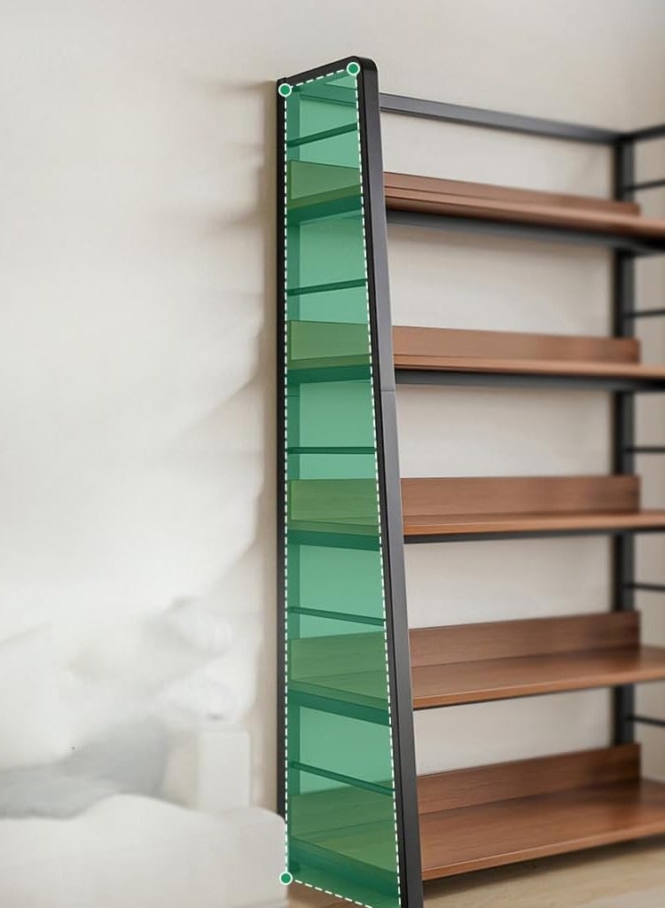 LEDIN 5-Tier Bookshelf Industrial Bookcase, 5 Shelf Ladder Shelf Book Storage Shelf Organizer for Living Room, Home Office - Image 5