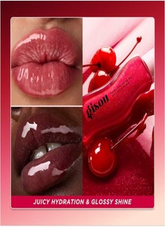 Gisou Gisou Honey Infused Hydrating Lip Oil Cherry On The Cake | Sheer Pinky Red Shimmer, Nourishing & Moisturizing - 0.27 oz / 8ml  - Image 2
