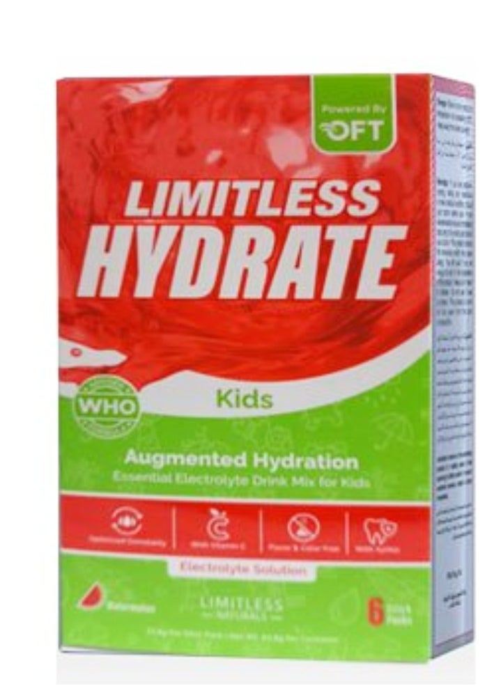 LIMITLESS hydrate kids 6 stick packs 