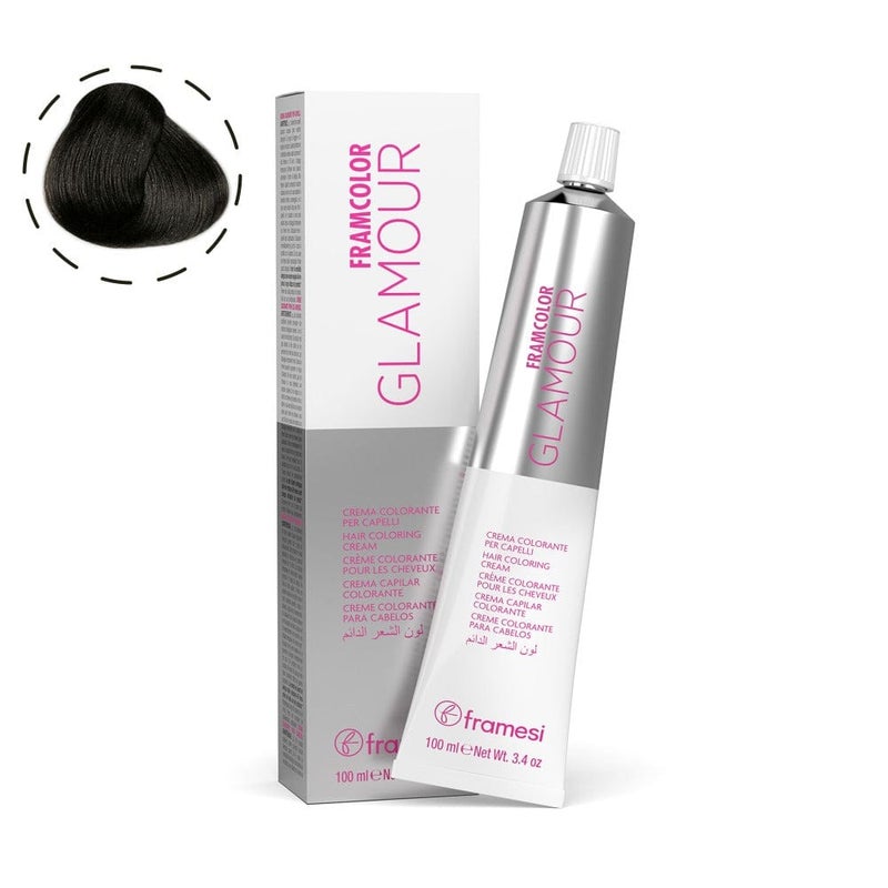فراميسي مورفوسيس Framesi FramColor Glamour 5.16 بني فاتح رمادي بنفسجي 100 مل – صبغة بني فاتح بارد احترافية - Image 1