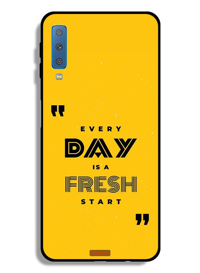 Tolwak Samsung Galaxy A7 (2018) Protective Case Cover Every Day Is A Fresh Start - Image 1
