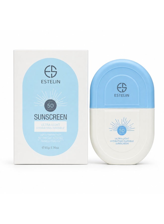 إستيلين واقي شمس خفيف غير مرئي SPF 50 PA+++، 50 جم - Image 1