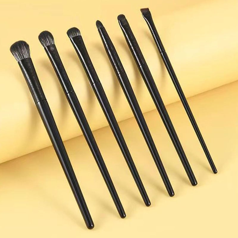ZJchao 6pcs Eye Makeup Brush Set, Soft Fluffy Hair, Strong Powder Grasping Detail Brushes for Eyes, Different Sizes and Shapes, Fluffy and Skin Friendly, Easy to Cleanse, Ergonomic - Image 2