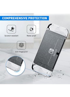 Muyixin Protective Glitter Case Set for Switch OLED 2021, 14 in 1, Accessories Kit with Clear Bling Cover, Screen Protector, Silicone Skin for Joy-Con and Thumb Grip Caps  - Image 3