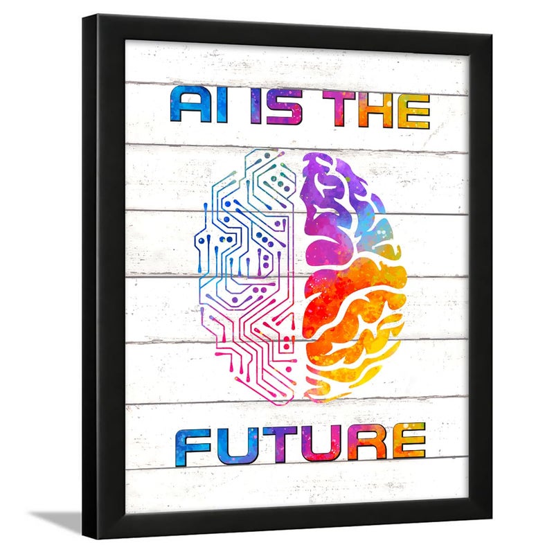 Chaka Chaundh Chaka Chaundh Artificial Intelligence Quotes Frame AI Quotes Wall Art Robotics Quotes Wall Decor Machine Learning wall Poster 14 X 11 inches