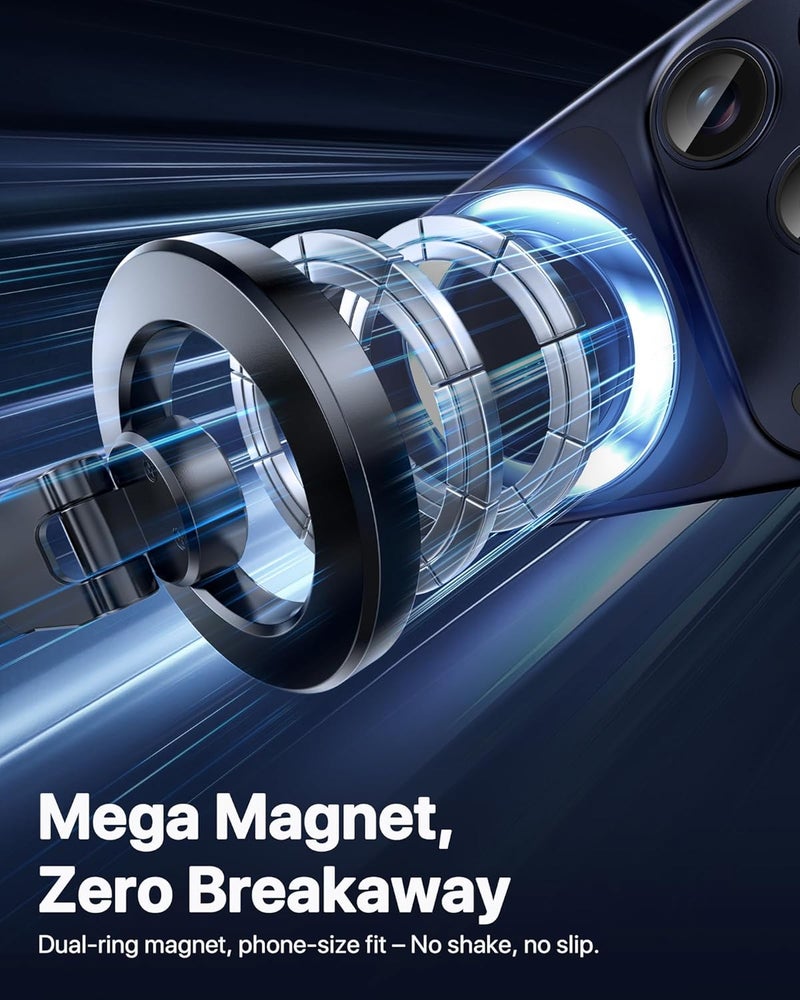 Miracase MagSafe Car Mount - Strong Suction Vacuum Magnetic Phone Holder for iPhone 17 Pro Max, 16, 15, 14, 13, 12 & Android - 360° Rotatable & Foldable - Image 5
