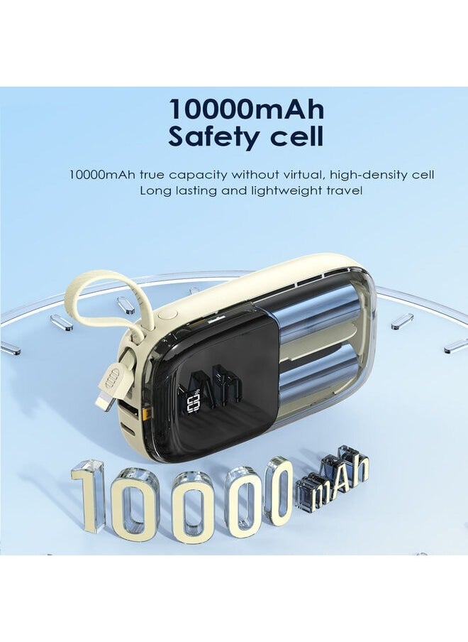 Sendem - 10000mAh 22.5W Fast Charge Dual Wire Fast Power Bank Power Series LED power display - Image 1