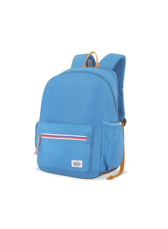 American Tourister Carter, 28L Volume College and Office 4 Compartment Laptop Backpack with Front Organizer and Spacious Interiors for Unisex - Sporty Blue - Image 1