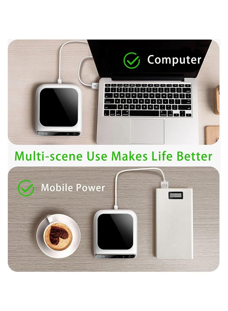 general Coffee cup warmer, electric coffee cup warmer, gravity sensor and 3 temperature settings for desktop coffee warmer with automatic shut-off, smart heated coffee cups for beverages, tea and hot chocolate (without cup) - Image 3