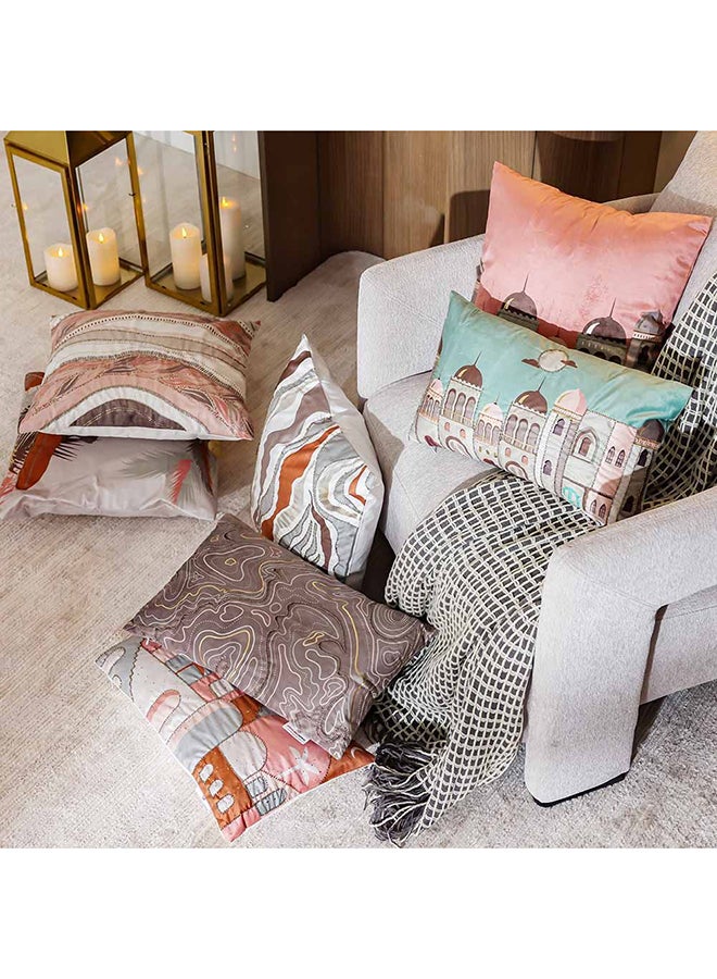 Danube Home Gleam Floral Velvet Cushion Cover - Multicolor - 45x45 cm | Velvet Couch Pillow Cover For Living Room, Bed Room 811500137754 - Image 4