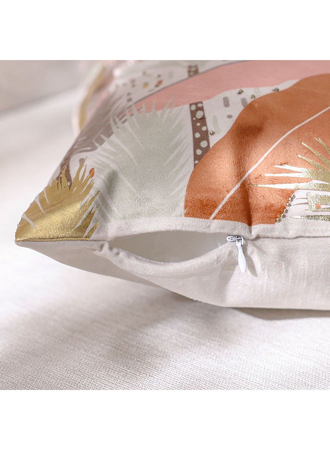 Danube Home Gleam Floral Velvet Cushion Cover - Multicolor - 45x45 cm | Velvet Couch Pillow Cover For Living Room, Bed Room 811500137754 - Image 3