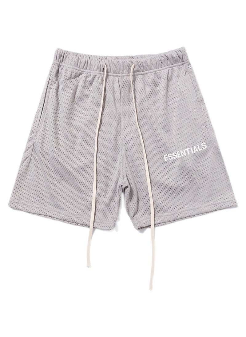 Generic - FOG ESSENTIALS Mesh Drawstring Shorts Men Casual Streetwear Black - Image 1