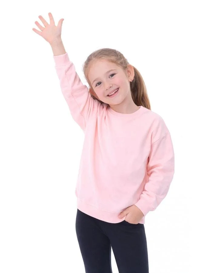 Zuzunga Unisex Kids Basic Plain Brushed 100% Cotton Sweatshirt.