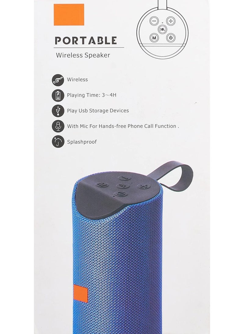 Portable Wireless Bluetooth Speaker TG-113 | micro Charge | TF Card | USB Drive | Hands-Free Calling | Small Size | Pure Sound | Havy Bazz | (Blue) - Image 2