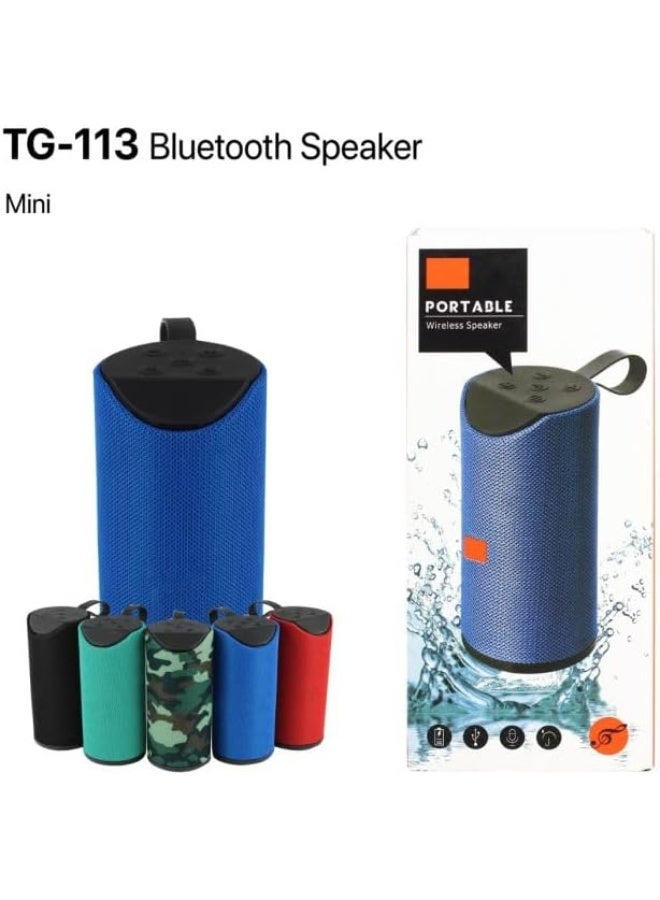 Portable Wireless Bluetooth Speaker TG-113 | micro Charge | TF Card | USB Drive | Hands-Free Calling | Small Size | Pure Sound | Havy Bazz | (Blue) - Image 4