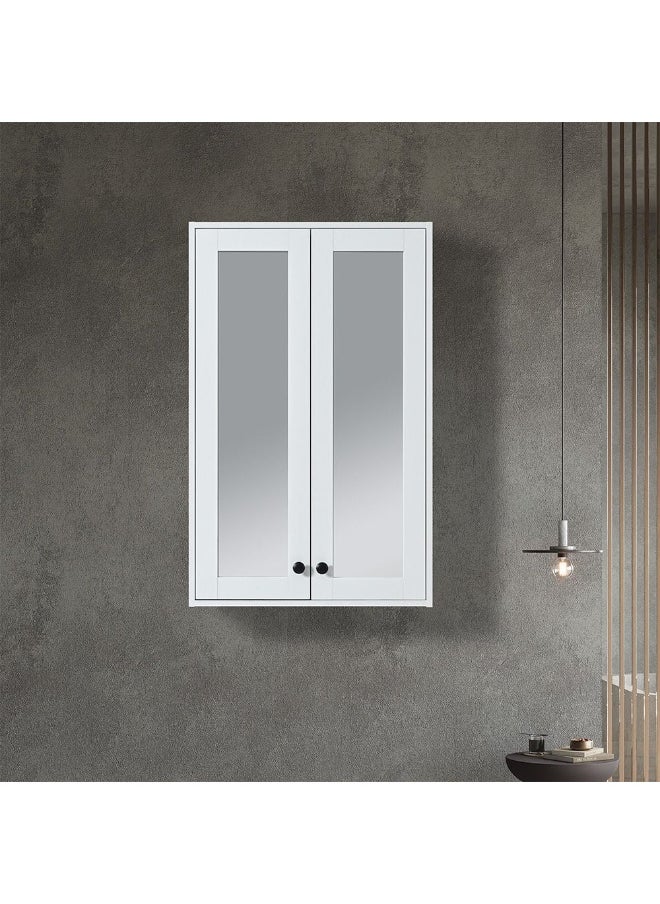 DANUBE HOME Milano Plus Moss LED Mirror Cabinet â€“ Wall Mounted Bathroom Cabinet with Mirror, Soft-Close Doors, Built-In Storage Shelves, Rust-Resistant, Space-Saving Modern Design L 60 X W 95 X H 16 Cm  - Image 1