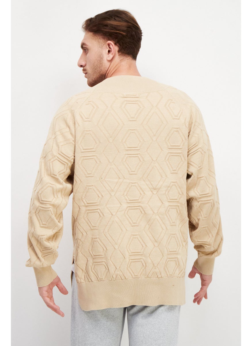 PUMA Men Sportswear Fit Embroidered Logo Sweatshirt, Beige  - Image 2