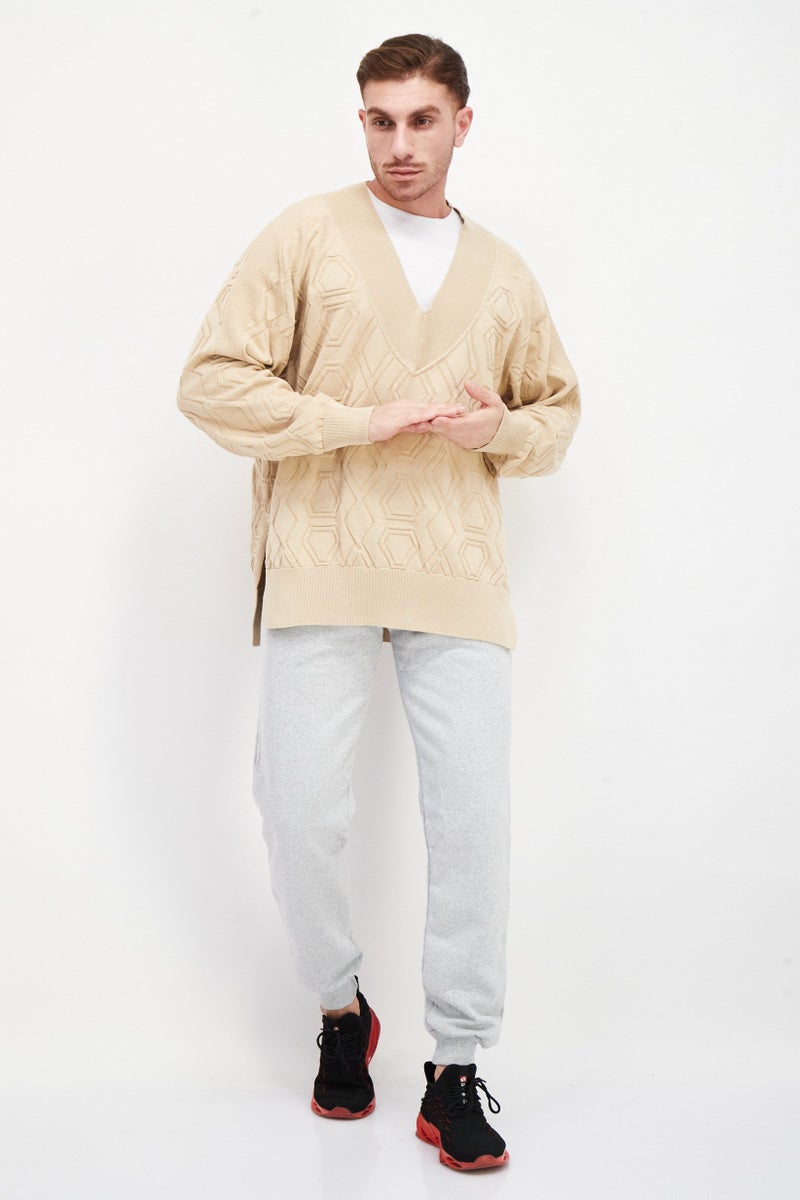 PUMA Men Sportswear Fit Embroidered Logo Sweatshirt, Beige - Image 3