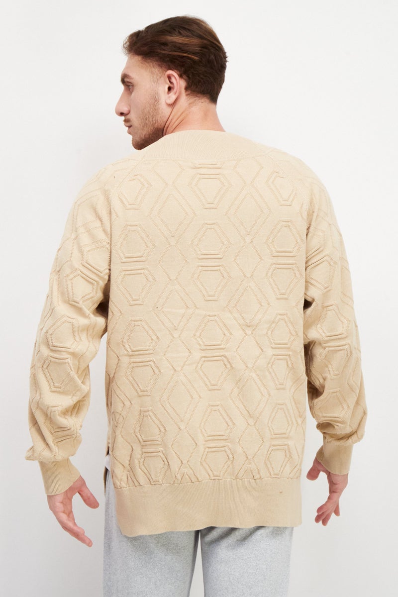 PUMA Men Sportswear Fit Embroidered Logo Sweatshirt, Beige - Image 2