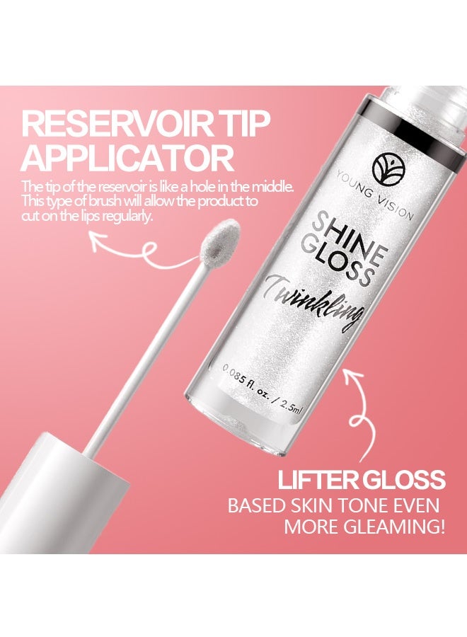 يونج فيجن شين غلوس، ملمع شفاه لامع – لمسة نهائية لامعة مع جزيئات شبيهة باللؤلؤ، غير لاصق ومرطب، مثالي للطبقات أو للارتداء بمفرده، لمعان ناعم لراحة تدوم طويلاً #01 - Image 5