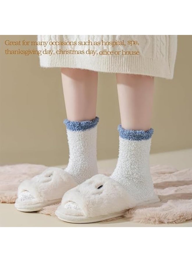 HZYH Winter Socks, Women Socks, Fuzzy Plush Slipper Stockings, Furry Long Leg Warmers Socks for Winter Air-Conditioned Home Playing, Sleeping - Image 2