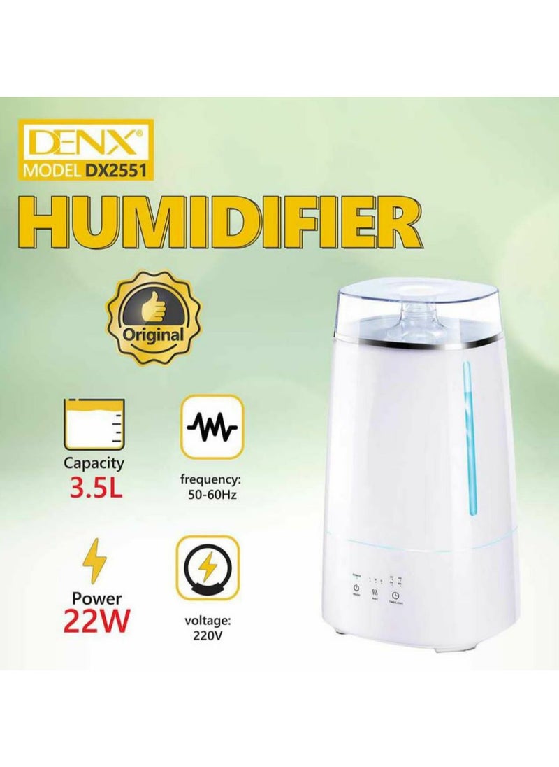 Denx Cool Mist Humidifier With Essential Oils To Soothe The Atmosphere With Soothing Ultrasonic Waves - Image 1