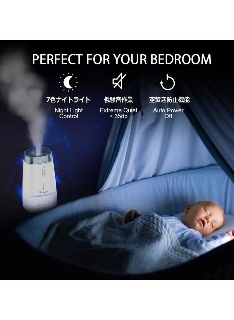 Denx Cool Mist Humidifier With Essential Oils To Soothe The Atmosphere With Soothing Ultrasonic Waves - Image 5