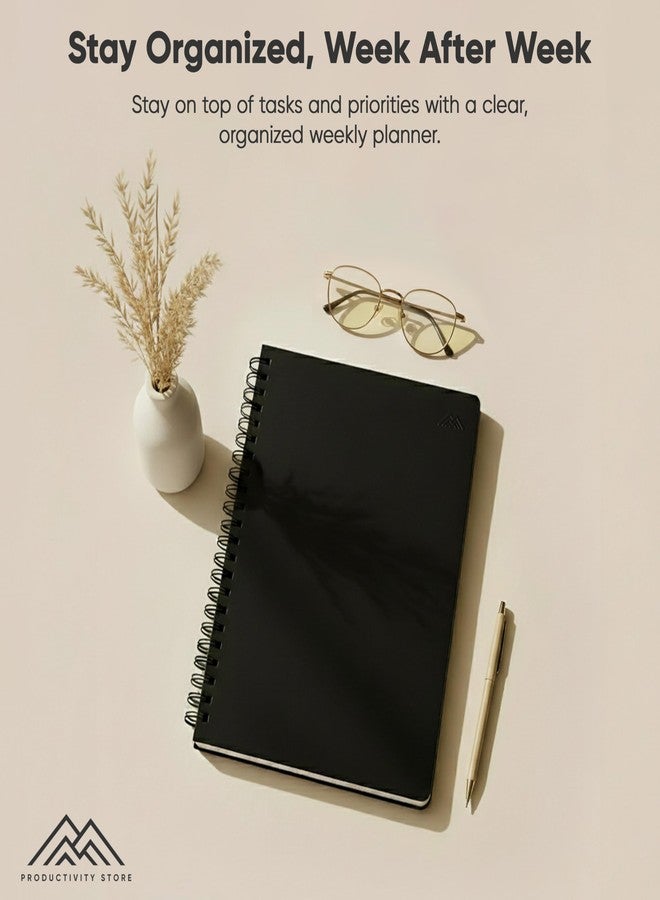 PRODUCTIVITY STORE 2026 Planner. 8.5" x 11" Spiral-Bound Weekly, Monthly and Daily Planner - Organize All 52 Weeks - Increase Productivity and Get Organized - Productivity Store (Black) - Image 2