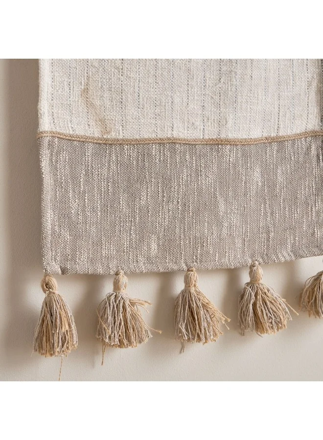 هوم بوكس مفرش حائط قطني مرقع أسود  ×  سم