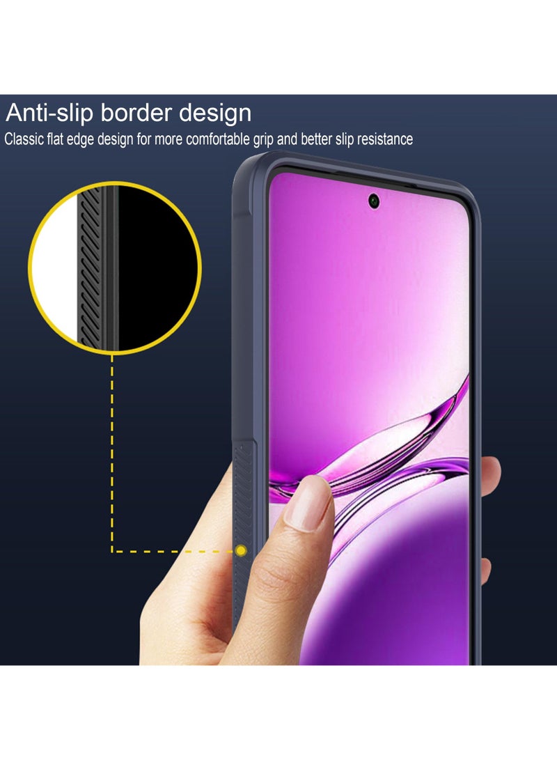Premium Protection Back Silicone Case Compatible with Oppo A3/A3X Magic Shield Shockproof Case with Camera Protection (Blue)