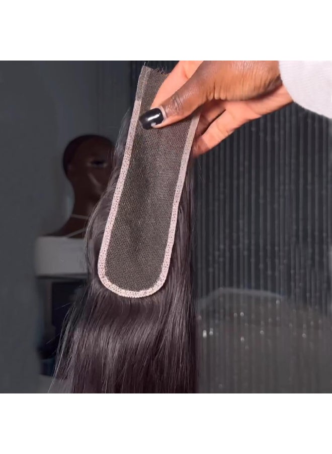 BEEOS 2x6 SKINLIKE Real HD Lace Closure Straight Human Hair Bleached Knot PrePlucked 010mm Ultrathin Invisible HD Lace Closure 14 Inch - Image 4