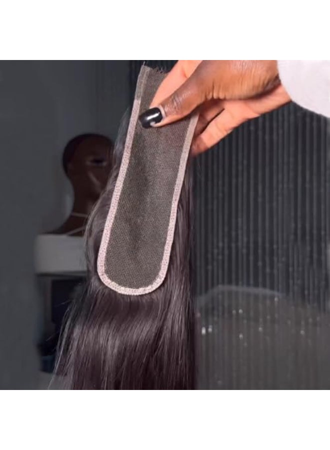 BEEOS 2x6 SKINLIKE Real HD Lace Closure Straight Human Hair Bleached Knot PrePlucked 010mm Ultrathin Invisible HD Lace Closure 14 Inch - Image 3