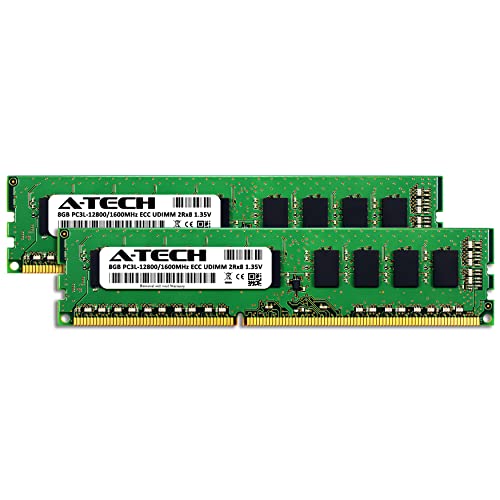 A-TECH ATech Server 16GB Kit 2 x 8GB 2Rx8 PC3L12800E DDR3 1600MHz ECC Unbuffered UDIMM 240Pin Dual Rank DIMM 135V Workstation Server Memory RAM Upgrade Stick Modules ATech Enterprise Series - Image 3