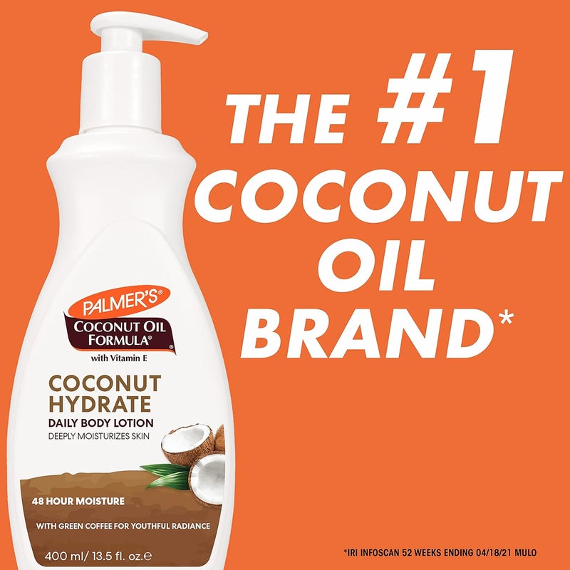 PALMER'S Palmers Coconut Oil Daily Body Lotion 400ml Pack of 3 - Image 4