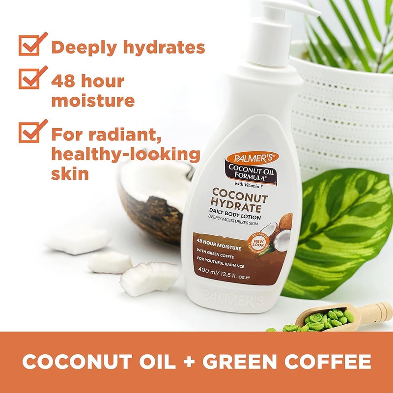 PALMER'S Palmers Coconut Oil Daily Body Lotion 400ml Pack of 3 - Image 3