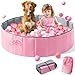 Hikiddy Large Ball Pit for Toddlers  44 in Baby Ball Pit with PopUp Playmat Foldable Kids Ball Pool Dog Play Pit Indoor and Outdoor Use Hold Over 1000 Balls Balls Not Include Pink - Image 4