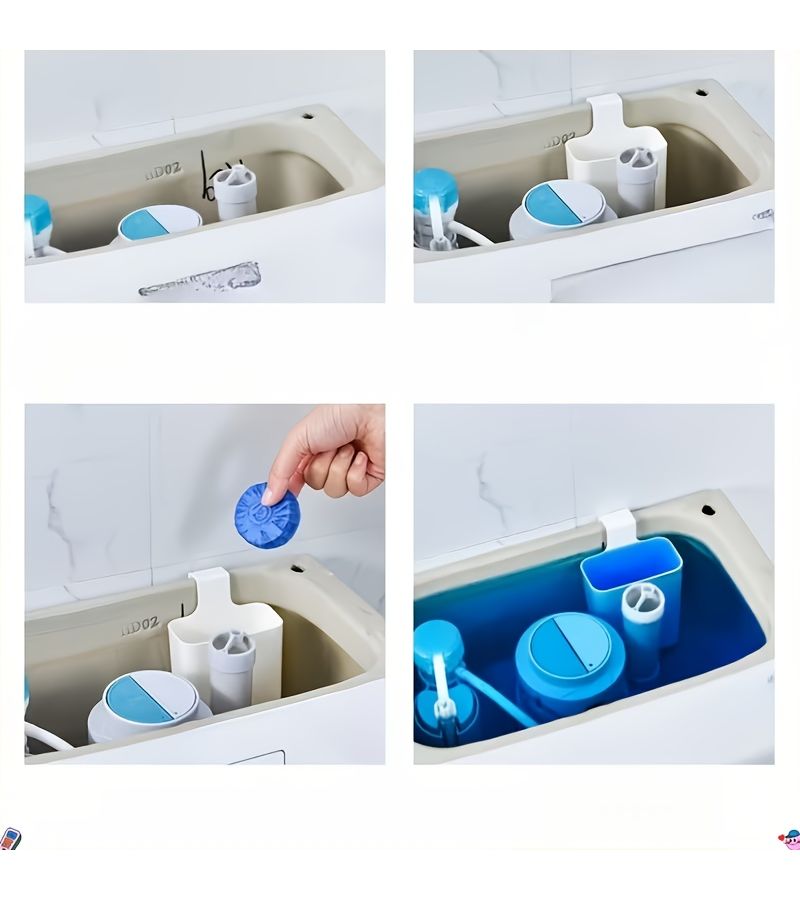 Toilet Solid Dispenser Tank Replacement Part Plastic Slow Release Holder One Piece Contemporary Style No Electricity Needed Extends Cleaning Time - Image 5