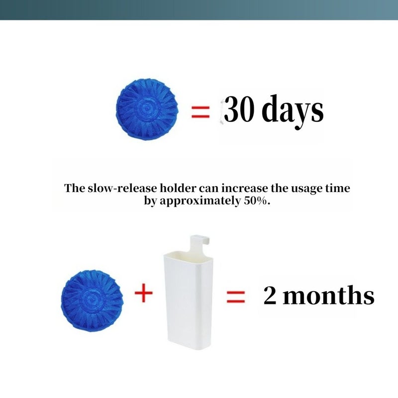 Toilet Solid Dispenser Tank Replacement Part Plastic Slow Release Holder One Piece Contemporary Style No Electricity Needed Extends Cleaning Time - Image 2