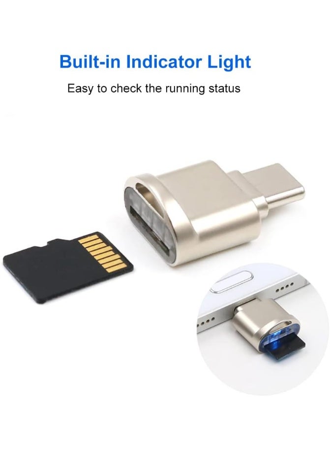 Micro SD Card Reader, USB C to SD Card Reader, Type C TF Memory Card Reader with USB C to USB Adapter, Mepsies USB OTG Card Reader for Laptops,smart Phones - Image 3