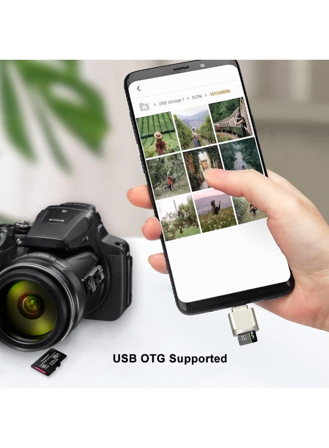 Micro SD Card Reader, USB C to SD Card Reader, Type C TF Memory Card Reader with USB C to USB Adapter, Mepsies USB OTG Card Reader for Laptops,smart Phones - Image 4