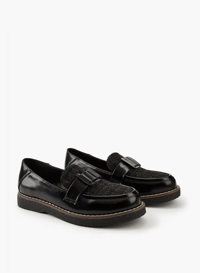 Flora Bella By Shoexpress Buckle Accent Slip-On Loafers