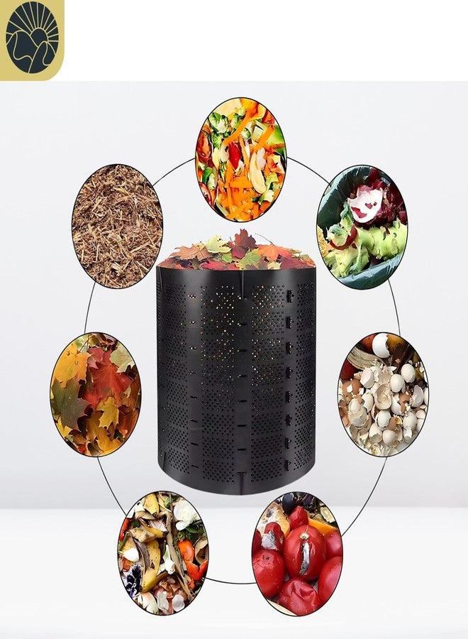 SunVara Compost Bins Outdoor Compost Bin Outdoor Composter Easy Assembling Large Capacity Yard Waste Bins Compost Bin Outside Outdoor Composting Bins - Image 5