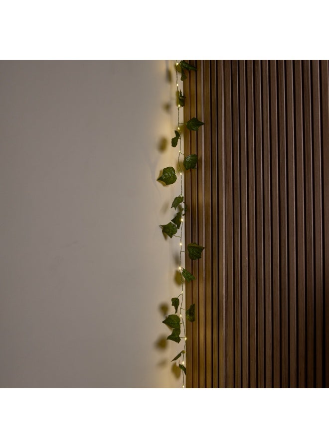 نجفة شوب فرع ورق شجر بإضاءة ليد دافئة يعمل بالبطارية – ديكور حائط طبيعي أنيق من نجفة شوب2 M - Image 3