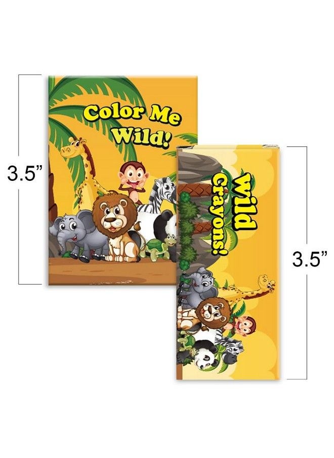ArtCreativity مجموعة كتب تلوين صغيرة للحيوانات من Zoo Animal، 12 مجموعة، كل مجموعة تتضمن كتاب تلوين صغير و4 أقلام تلوين، هدايا حفلات بطابع Zoo، لوازم حفلات النوم، أنشطة تلوين للأولاد والبنات  - Image 4