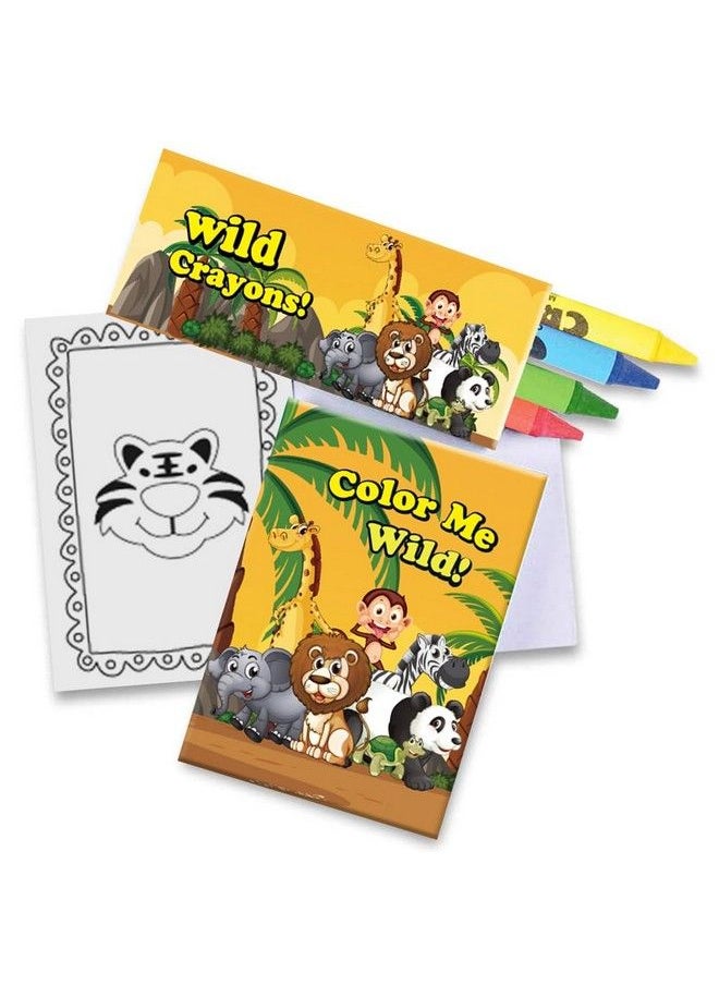 ArtCreativity مجموعة كتب تلوين صغيرة للحيوانات من Zoo Animal، 12 مجموعة، كل مجموعة تتضمن كتاب تلوين صغير و4 أقلام تلوين، هدايا حفلات بطابع Zoo، لوازم حفلات النوم، أنشطة تلوين للأولاد والبنات  - Image 3