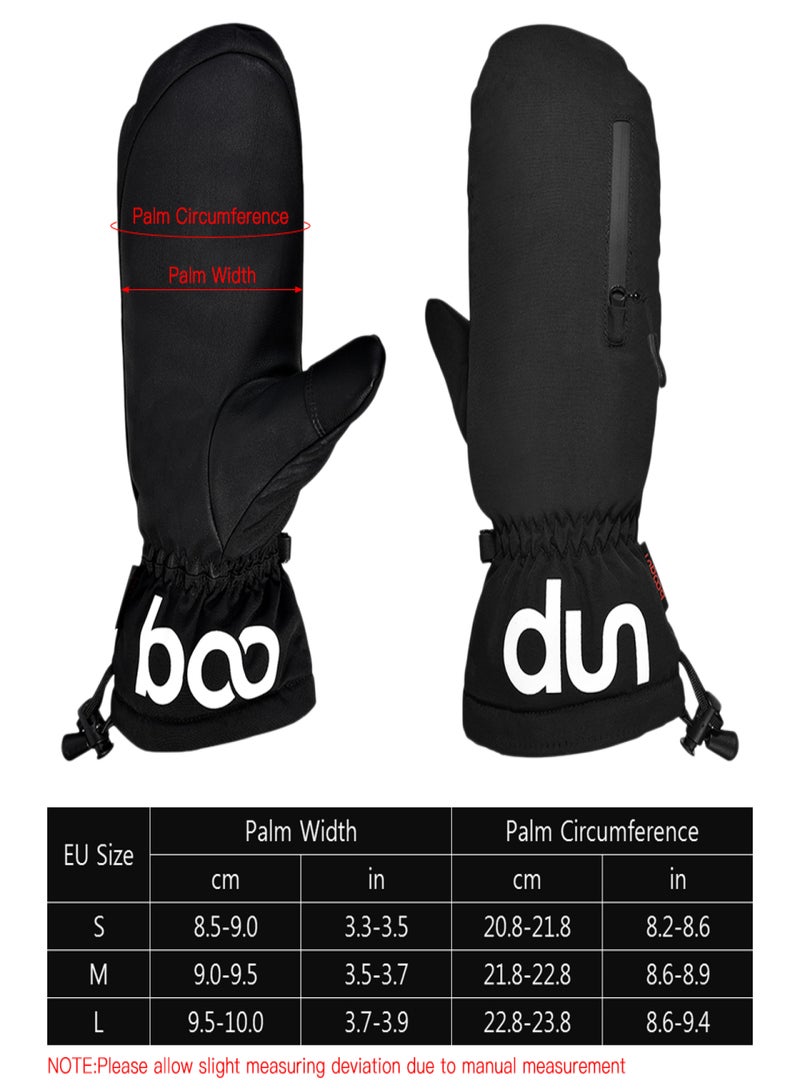 BOODUN Winter Ski Snow Mittens Women Men Water Touchscreen Warm Gloves for Snowboarding Skiing Outdoor Sports - Image 2