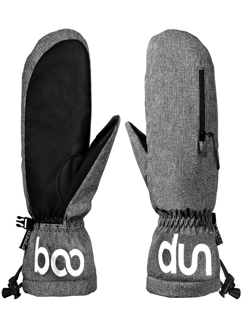 BOODUN Winter Ski Snow Mittens Women Men Water Touchscreen Warm Gloves for Snowboarding Skiing Outdoor Sports - Image 1