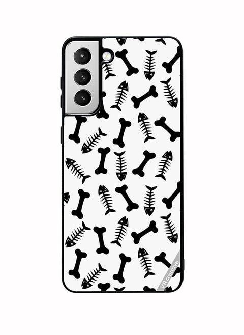 Protective Case Cover For Samsung Galaxy S22 5G Bones Seamless Pattern Design Multicolour