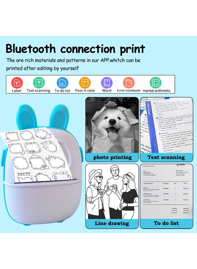 Mini Portable Thermal Printer – Ink-Free Bluetooth Label & Photo Printer for Students, Study Notes, and Creative Printing - Image 3